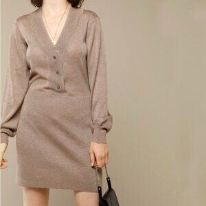 Rouje Alma Lurex Glitter Knit Mini Dress 34 2